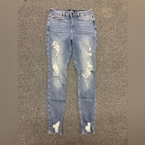 Hollister Light Blue Distressed Skinny Jeans
